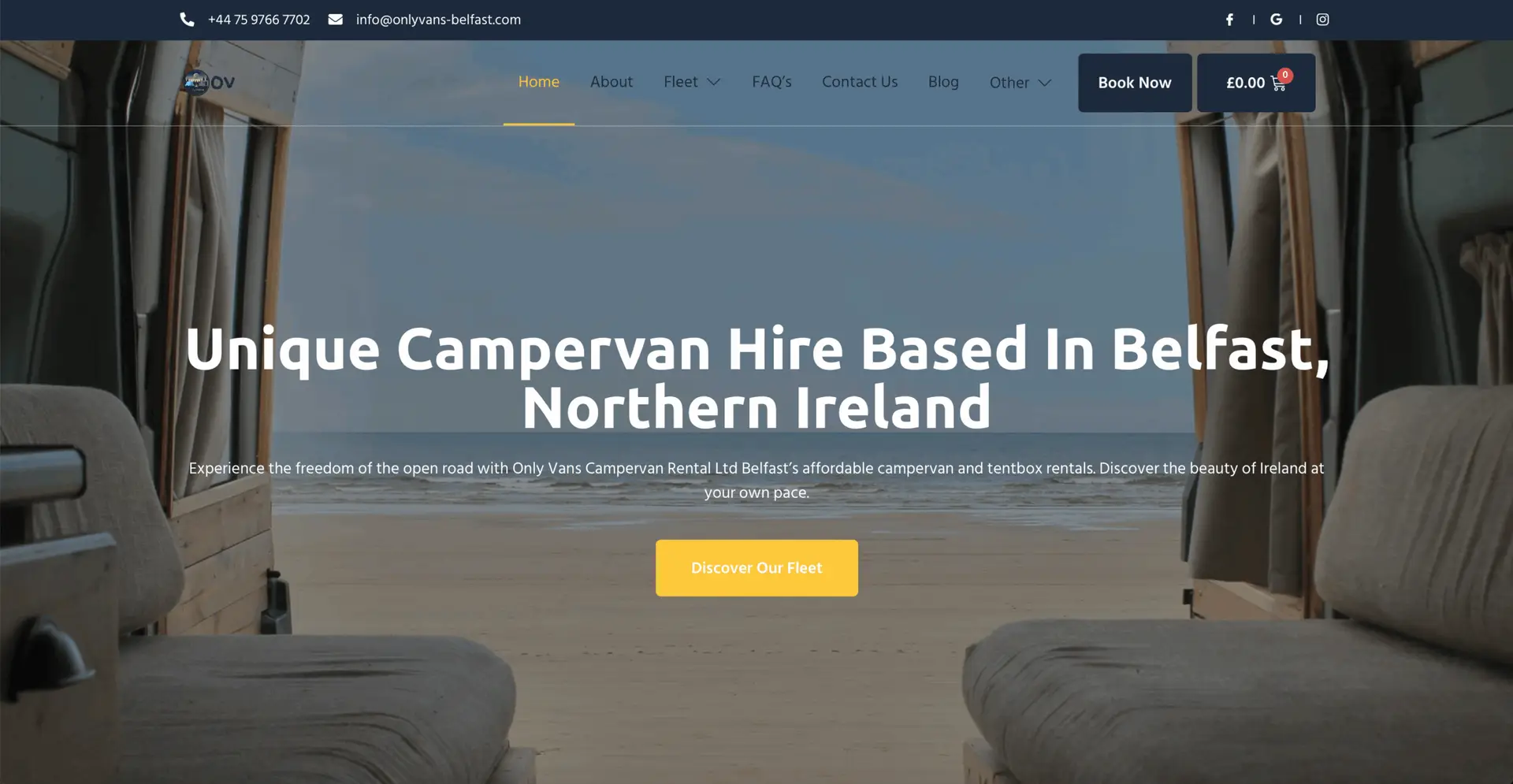Image For Website Design Northern Ireland Onlyvans Campervan Hire Ltd Scaled
